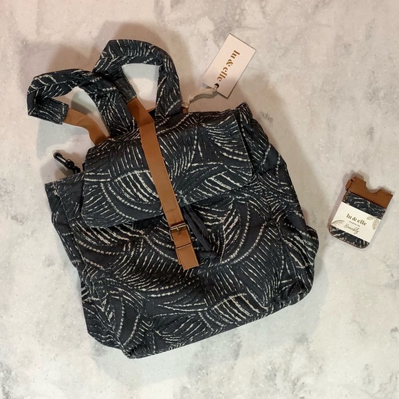 NWT Lu & Elle The Paradise Palm Backpack & Elastic Wallet Combo main image 7